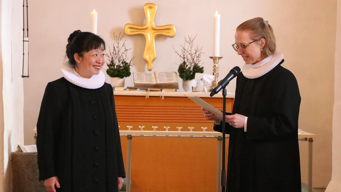 Sara indsættes i Rødding Sognekirke