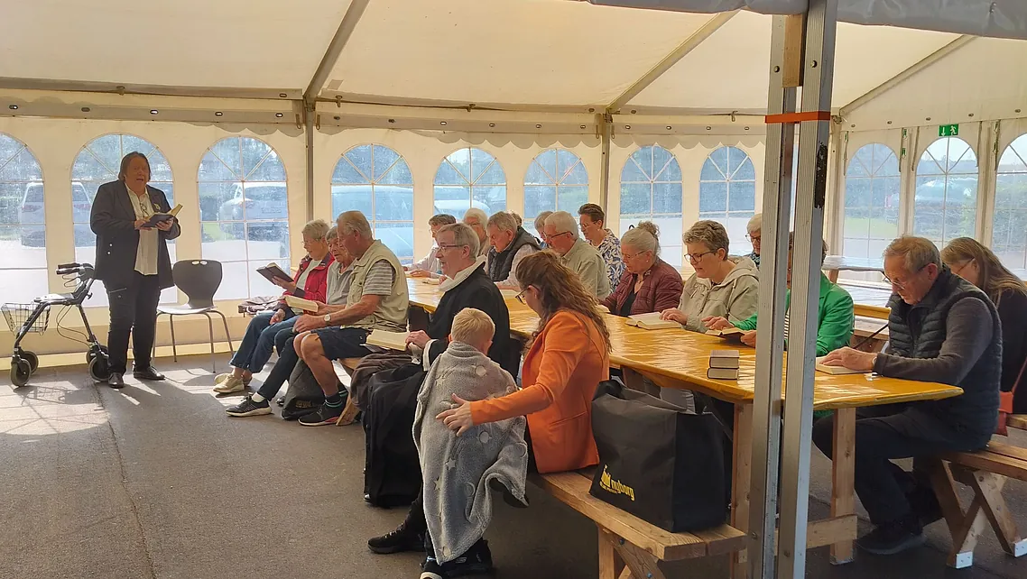 Gudstjeneste i teltet, Sdr. Hygum byfest 2025